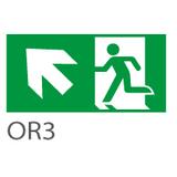 Piktogram schody / wyjście w lewo w górę do ORION - OR3
