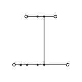 dwupiętrowa złączka przelotowa 4-przewodowa