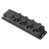 Rozgałęźnik bryzgoszczelny i odporny na uderzenia IP44 4 gniazda 16A 230V AC gumowy uniep OR-AE-1316