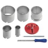 Otwornice wolframowe 32-83 mm, zestaw 5 szt. + pilnik