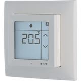 CPAD-00/198 Termostat z wyświetlaczem LCD biały typu Pure z ramką 187712 EATON