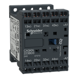 Miniaturowy stycznik pomocniczy, TeSys K, 2NO 2NC, cewka 24VDC, zaciski sprężynowe CA3KN223BD3