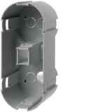 Integro Puszka podtynkowa 2-krotna do montażu pionowego, głęboka, szary, mechanizm