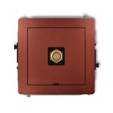 DECO Mechanizm gniazda antenowego pojedynczego typu F (SAT) pozłacany, bez pola opisowego brązowy me