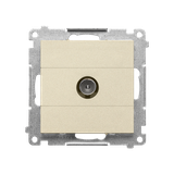 Simon 55 Gniazdo antenowe TV pojedyncze Do instalacji indywidualnych Szampański mat