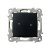 SZAFIR Łącznik żaluzjowy z podświetleniem niebieskim z blokadą mechaniczną - kolor czarny metalik