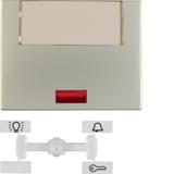 Klawisz z 5 dołączonymi soczewkami i dużum polem opisowym; stal szlachetna, lakierowana; K.5