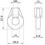 2084, UCHO PIERŚCIENIOWE M6 OC.GALW.