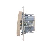 Simon 54 Przycisk „dzwonek” 10A 250V szybkozłączka złoty mat DD1.01/44 KONTAKT