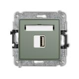 MINI Mechanizm ładowarki USB pojedynczej USB A, 5W max., 5V, 1A szałwiowy