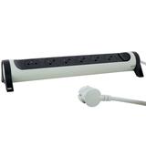 PRZEDŁUŻACZ PREMIUM, OBROTOWY, 6X2P+Z, Z PRZEWODEM 1.5 METRA 3X1.0 MM2 - BIAŁY/GRAFITOWY, Legrand