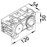 tehalit.WA Gniazdo SCHUKO z przełącz. WAGO montaż krawędziowy antracyt GS11019011 HAGER
