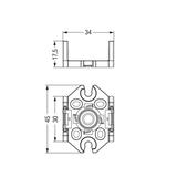 płytka montażowa do rozgałęźnika 3-torowa czarna