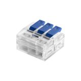 Złączka instalacyjna zaciskowa 3-przewodowa; na dowolny przewód 0,2-4mm2; IEC 450V/32A;Blister 6 szt