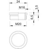 167 M, REDUKCJE M20-M16 MS/NIKL.