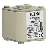 FUSE 550A 690V 1GN/50 AR UC Wkładka szybka 550A AC 690V rozmiar 1 53x69x51 mm aR IEC UL w 170M4515 E