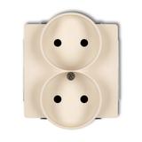 DECO Mechanizm gniazda podwójnego do ramki DECO Soft bez uziemienia 2x2P (przesłony torów prądowych)