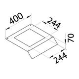 tehalit.AK Pokrywa kanału napodł Q12 244x244 1-str skos dł. 400mm 400x70mm stal AKM400244Q12 HAGER