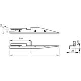 1811/L, UCHWYTY DYSTANSOWE 400MM DŁ.