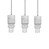 lampa wisząca Almeria 3xE27 srebrno/czarna MLP6435 Milagro