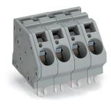 listwa zaciskowa do pł. drukowanych 4-bieg. szara raster 10 mm