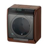 GNT HERMES 2P+Z schuko IP44 brąz-dymne