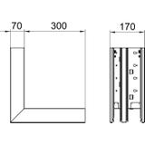 GS-DA70170RW, NAROŻE ZEWN. 70X170 CZ.B.