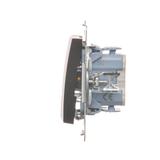 Simon 54 Łącznik świecznikowy z podświetleniem LED i do wersji IP44 10A 250V szybkozłączka brąz mat *Posiada wkładkę DU1W DW5BL.01/46 KONTAKT