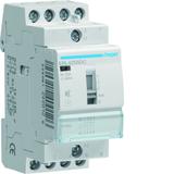Stycznik modułowy cichy z możliwością sterowania ręcznego 12V DC 4Z 25A AC-7A B ERL425SDC HAGER