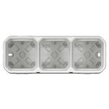 NOWE PLEXO - PUSZKA NATYNKOWA PODTRÓJNA Z PRZEPUSTEM MEMBRANOWYM BIAŁA