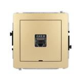 DECO Mechanizm gniazda komputerowego pojedynczego 1xRJ45, kat. 8, ekranowany, 8-stykowy, bez pola op