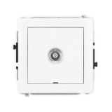 DECO Mechanizm gniazda pojedynczego BNC, bez pola opisowego biały