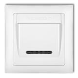 DECO Łącznik hotelowy z ramką uniwersalną pojedynczą z tworzywa DECO Soft biały