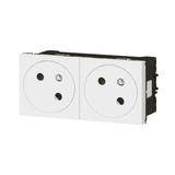 Mosaic Gn 2x2P+Z Podłącz Przez Zaciski Automatyczne-4 Moduły Białe 16A-250V 278164L LEGRAND