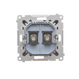 Simon 55 Gniazdo antenowe typu /F/ podwójne Do instalacji indywidualnych Czarny mat