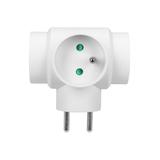 Rozgałęźnik 3x2P+Z biały OR-AE-13184 ORNO