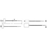 Opaska kablowa z miejscem na napis 110x2,5 mm 25x8 mm*