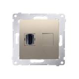 Simon 54 Gniazdo HDMI złoty mat