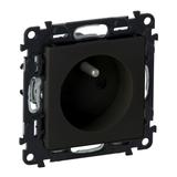VALENA LIFE -  GNIAZDO 2  P+Z  Z PRZESŁONĄ CZARNY 16 A – 250 V~