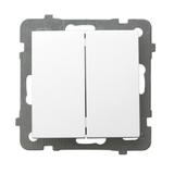 AS ANTYBAKTERYJNY Łącznik podwójny zwierny produkt zawiera szkło fosforanowo-srebrowe - kolor biały