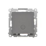 Simon 55 Przycisk zwierny /dzwonek/ z podświetleniem LED szybkozłączka Grafitowy mat