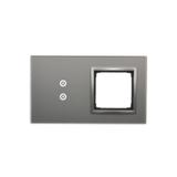 Simon 54 Touch Panel dotykowy S54 Touch 2 moduły 2 pola dotykowe pionowe + 1 otwór na osprzęt S54 srebrna mgła DSTR230/71 KONTAKT