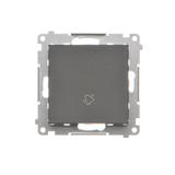 Simon 55 Przycisk zwierny /dzwonek/ szybkozłączka Czarny mat