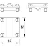 254/DIN, ŁĄCZNIK KRZYŻOWY Z PRZEKŁADKĄ