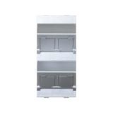 Simon Connect Płytka CIMA 4x RJ z osłonami skośna do adapterów MD aluminium S80C/8 KONTAKT