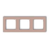 MINI Ramka uniwersalna potrójna kwadratowa z tworzywa łososiowy