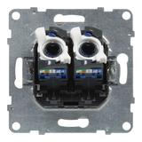 SUNO - Gniazdo 2XRJ45/kat 6 UTP, Biały, Legrand