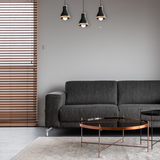 MILAGRO Lampa wisząca HOLLY BLACK / WOOD 3xE27 60W