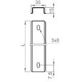 Szyna EURO 35x15mm Grubość 1,00 mm 1mb SZB35H15/1 613410 BAKS