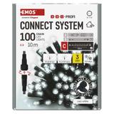 Lampki świąteczne łączone Profi 100LED 10m zimna biel miga timer D2AC03 EMOS